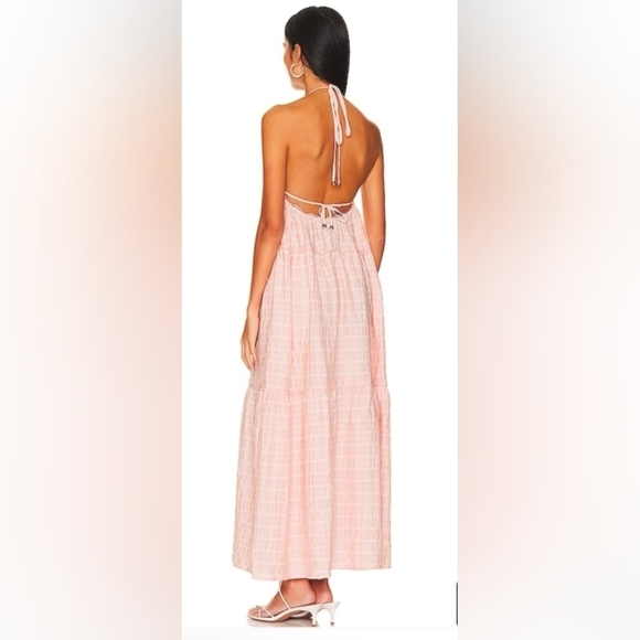 Tularosa Julianna Maxi Dress In Blush Pink Stripe Size M - Picture 2 of 10